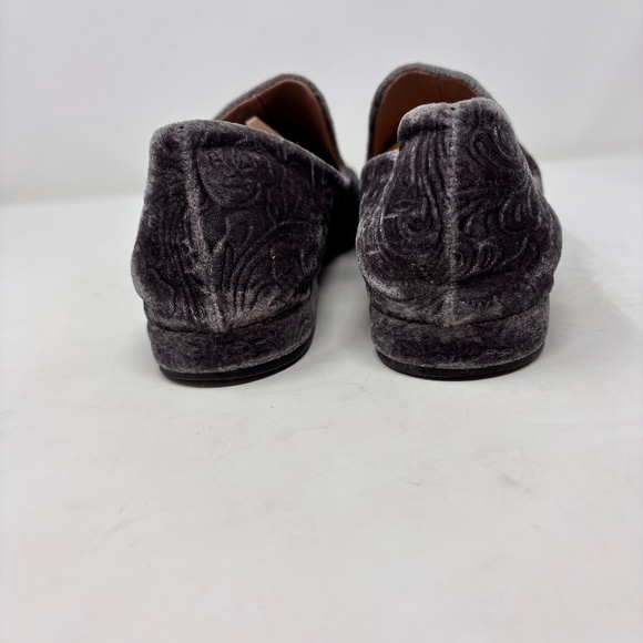 Lewit Gabriella Loafer Gray Embossed Velvet Size 39 - Picture 5 of 8